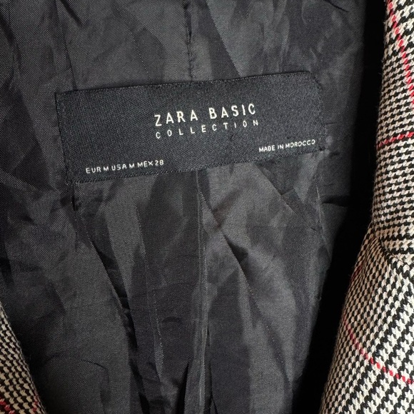 ZARA OVERSIZED PLAID BLAZER ZW COLLECTION Women’s Size M Career Officecore - Picture 3 of 9